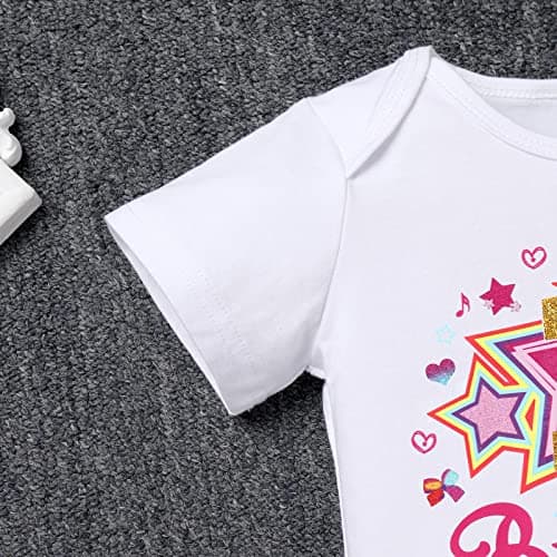 IBTOM CASTLE Watermelon 1st Birthday Rainbow Cake Smash Outfit for Baby Girls