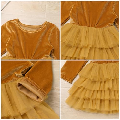 Toddler Velvet Dress for Christmas Party and Wedding