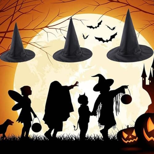 CROOT Black Witch Hat for Halloween Party & Cosplay
