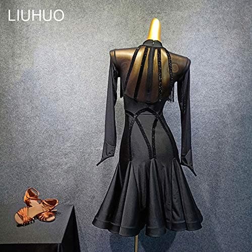 LiuHuo Women's Elegant Latin Dance Dress for Ballroom Practice