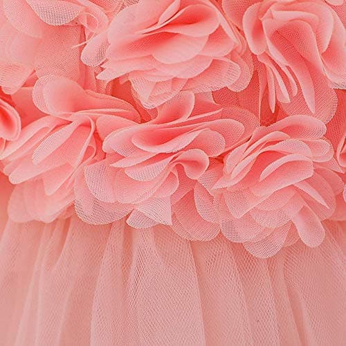 ODASDO Infant Flower Dress for Baby Girl Birthday Party Tutu Tulle