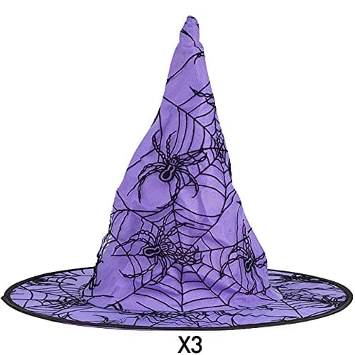 Big Mo's Toys Halloween Witch Hats for Kids – 10 Pack Varied Designs