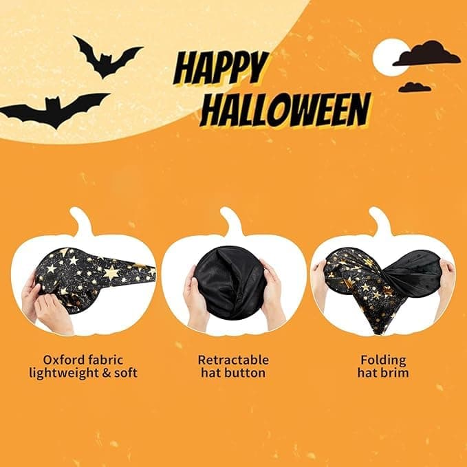 American Trends Gold Star Witch Hat for Women Cosplay Costume Accessory