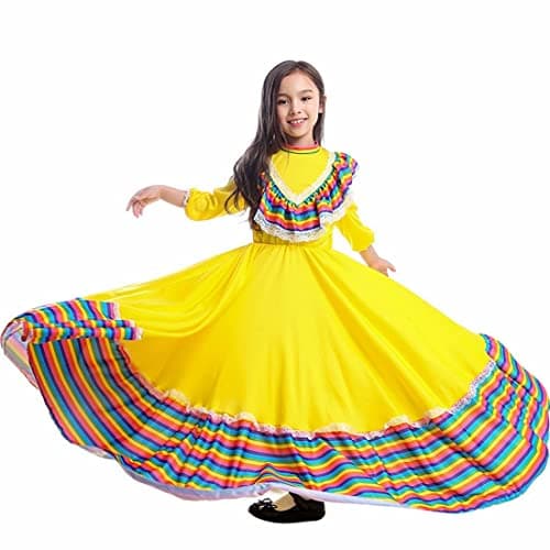Shyhand Mexican National Style Princess Dress for Girls Halloween Party