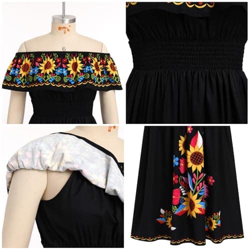 Traditional Mexican Fiesta Dress for Women