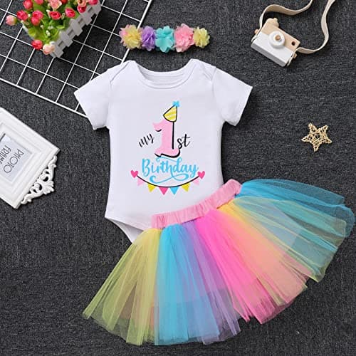 Baby Girl 1st/2nd/3rd Birthday Party Cake Smash Tutu Set 3pcs
