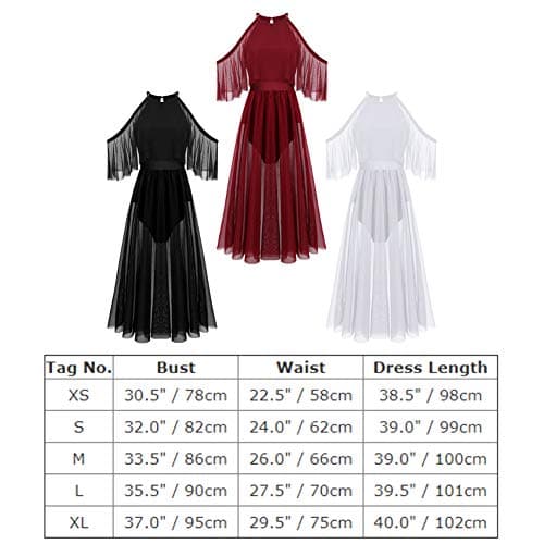 Lyrical Dance Costume for Women: Shiny Cross-Strap Mesh Tulle Dress
