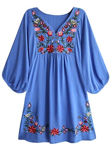 Bohemian Embroidered Dress for Women