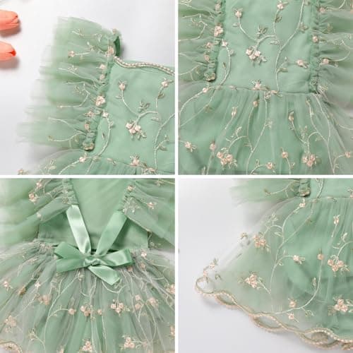 ODASDO Baby Girl Floral Tulle Tutu Romper Dress for First Birthday Cake Smash