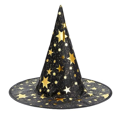 American Trends Gold Star Witch Hat for Women Cosplay Costume Accessory