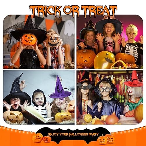 Witch Hat for Women & Girls Halloween Costume Decor Cosplay Party