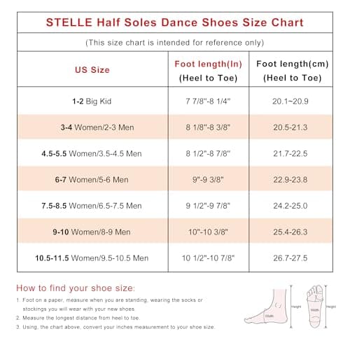 Stelle Half Soles Dance Shoes for Contemporary Lyrical Pirouette & Ballet Turners Men & Women