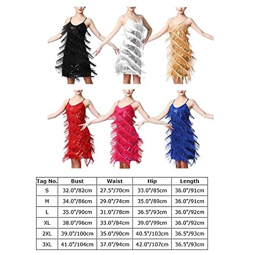 Latin Dance Dress for Women with Sequins and Tassels for Salsa Tango Ballroom