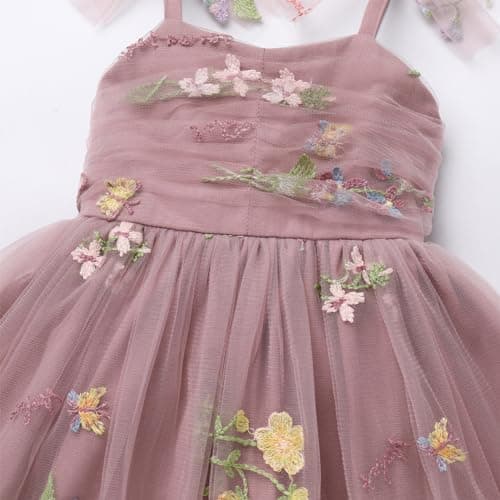 IBTOM CASTLE Toddler Flower Backless Tutu Dress for Girls Party & Cake Smash Birthday