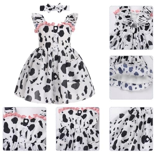 Toddler Girls 2pcs A-line Dress Set with Headband