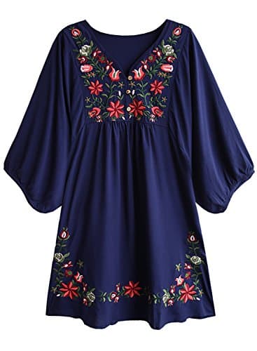 Bohemian Embroidered Dress for Women