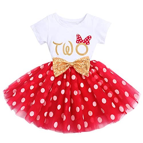 IBTOM CASTLE Polka Dots Sequin Tutu Dress for Baby Girls BirthdayCake Smash Photo Shoot