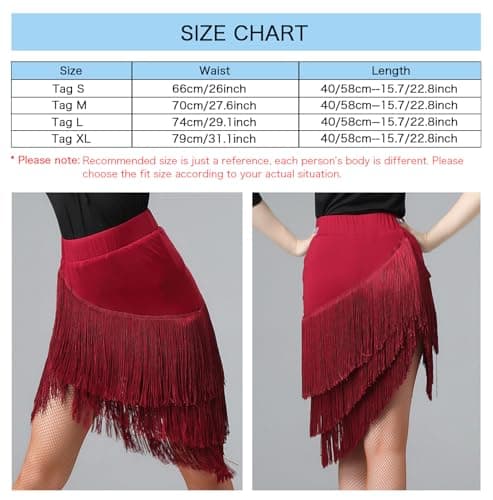 Z&X Women's Latin Salsa Dance Skirt with Hi-Lo Ruffle Shorts
