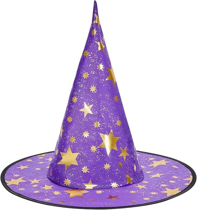 American Trends Gold Star Witch Hat for Women Cosplay Costume Accessory