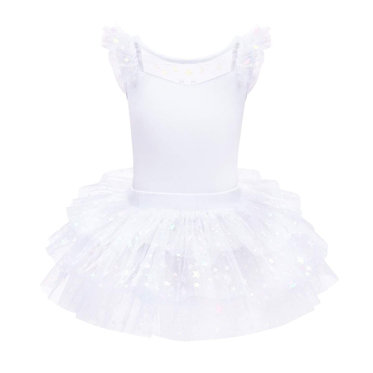 Girls' Dance Leotard with Tutu Skirt - Ballet Dress for Gymnastics