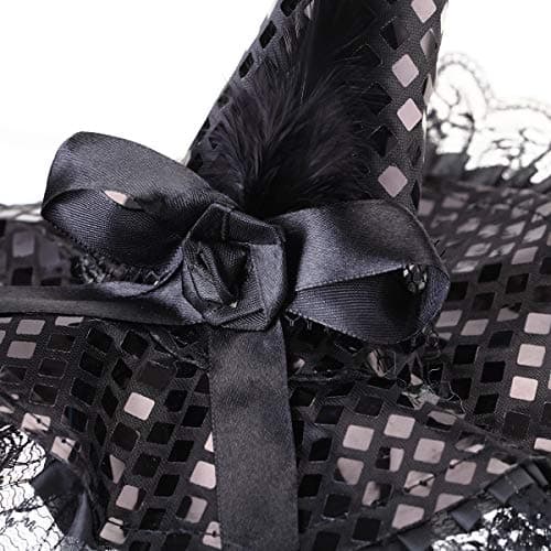 Halloween Witch Hat Headband for Dress Up Party (Black)