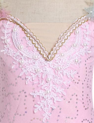 Girls Ballet Leotard Dress with Tutu for Swan Lake Dance Performance