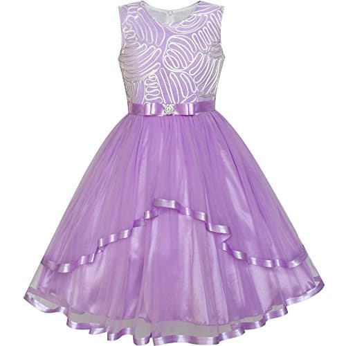 Fashion Girls Blue Wedding Party Bridesmaid Dress Size 4-12