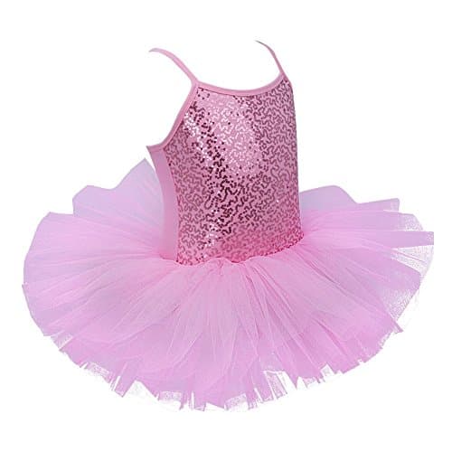 Girls Sequined Ballet Tutu Dress Leotard for Ballerinas