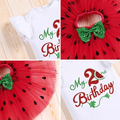 Baby Girl's Fruit Theme Birthday Party Cake Smash Outfit Set