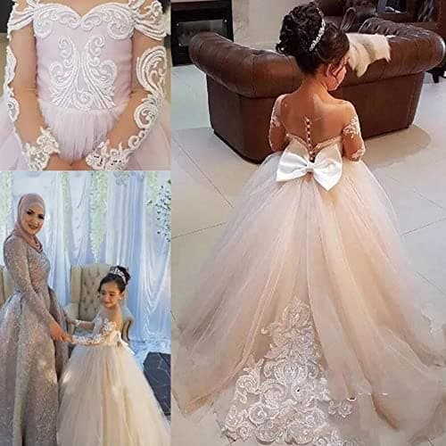 Lovely Lace Flower Girls Dresses for Kids' First Communion, Wedding, Pageant and Ball Gown