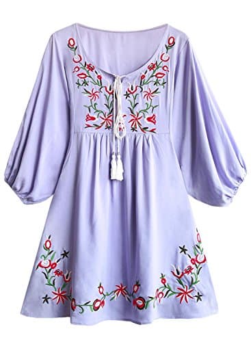 Bohemian Embroidered Dress for Women