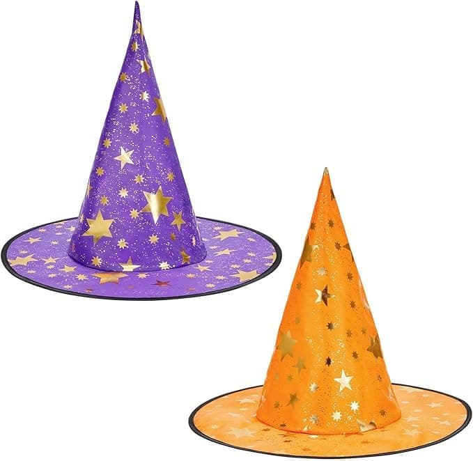 American Trends Gold Star Witch Hat for Women Cosplay Costume Accessory