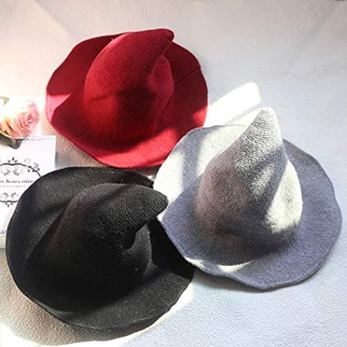 Plenmor Foldable Wool Knit Witch Hat