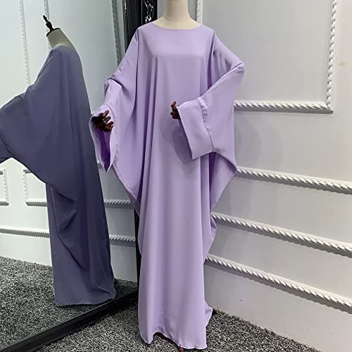 IWEMEK Women's Muslim One-Piece Ramadan Abaya Dress