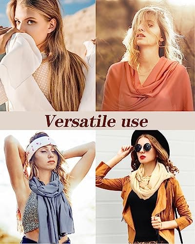 Mepase 20 Pack Soft Chiffon Hijab Scarf for Women Light and Long, 20 Colors