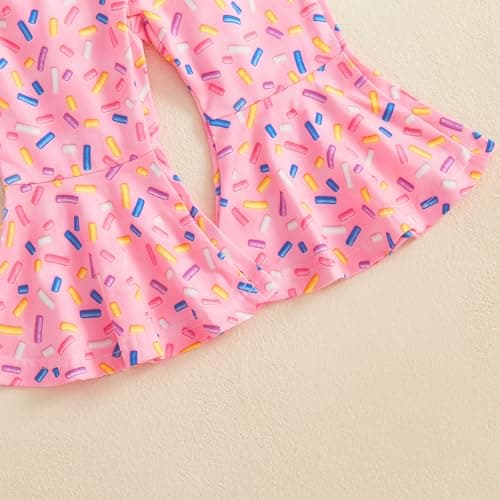 Eadrioss Toddler Girl Sweet Birthday Outfit Shirt & Bell Bottom Pants