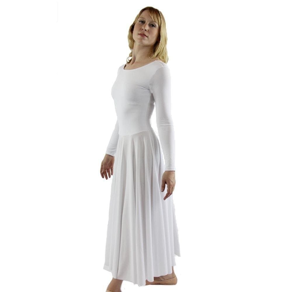 Danzcue Women's Loose Fit Full-Length Long Sleeve Dance Dress