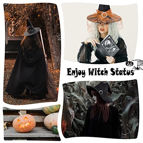 Zando Lace Witch Hat for Women | Halloween Cosplay & Decoration