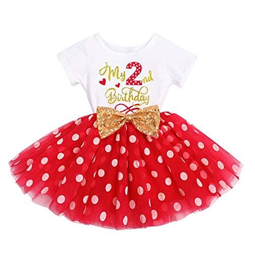 IBTOM CASTLE Polka Dots Sequin Tutu Dress for Baby Girls BirthdayCake Smash Photo Shoot