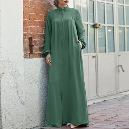 Zippered Abaya Islamic Prayer Clothes for Women