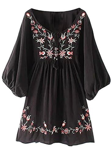 Bohemian Embroidered Dress for Women