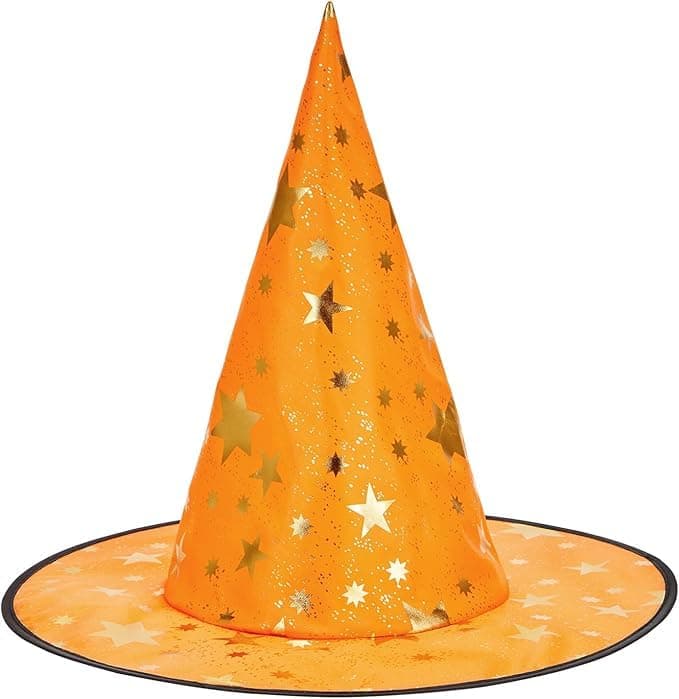 American Trends Gold Star Witch Hat for Women Cosplay Costume Accessory