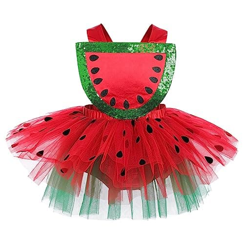 ODASDO Baby Girl Watermelon Dress Birthday Outfit