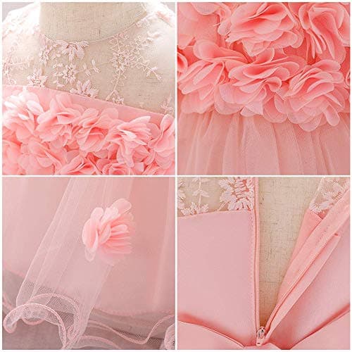 ODASDO Infant Flower Dress for Baby Girl Birthday Party Tutu Tulle