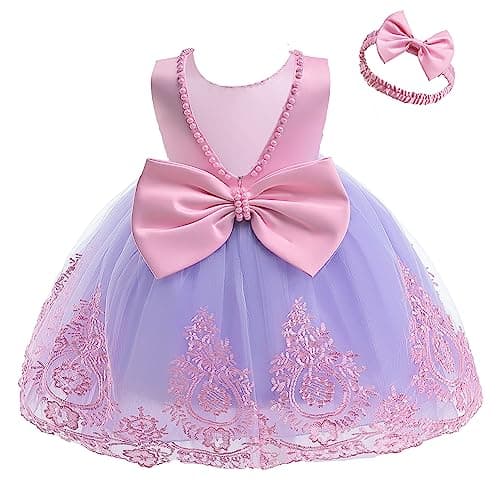 Baby Backless Pageant Dress with Headwear