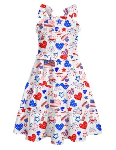 Kids4ever Girls Tiered Sundress with Pockets Summer Beachinte