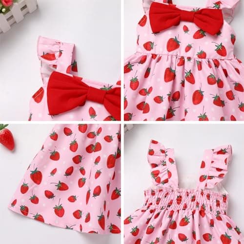 ODASDO Princess Bowknot Dress for Toddler Girls Weddings Summer Casual