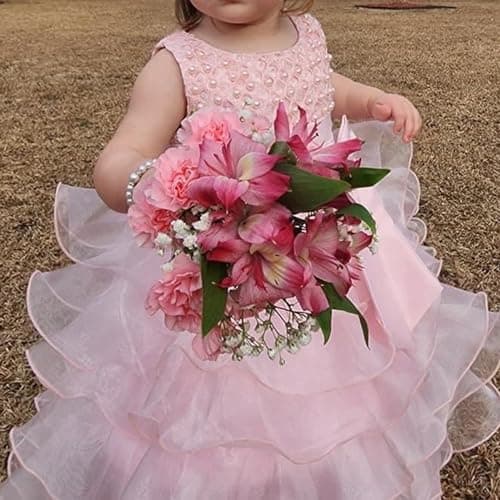 Jup'Elle Flower Girl Wedding Dress with Ruffle Lace