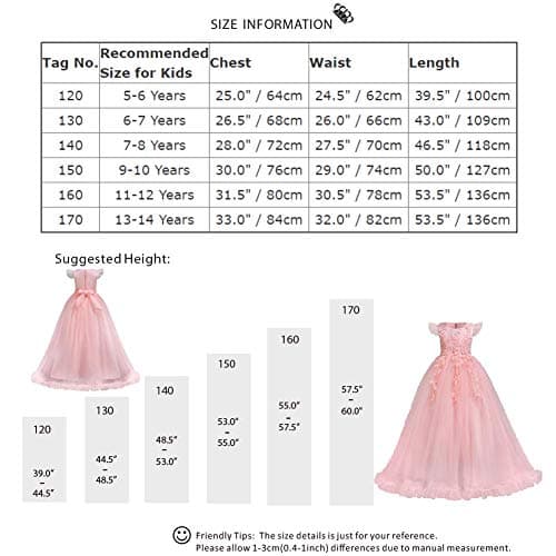 ODASDO Flower Girl Long Dress for Wedding Bridesmaid Pageant