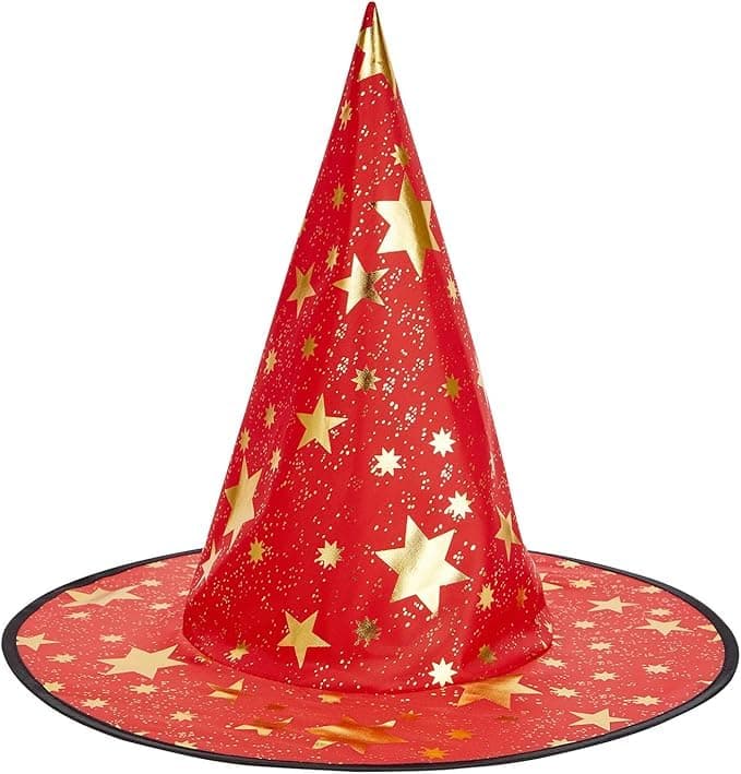 American Trends Gold Star Witch Hat for Women Cosplay Costume Accessory